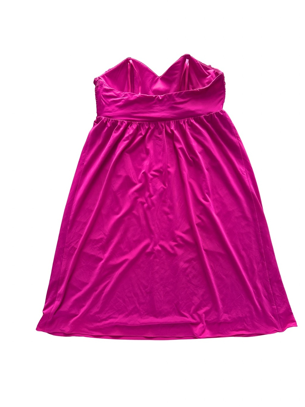 GIANNI BINI Fuchsia Pink Strapless Ruched Sweetheart Mini Dress Size M - Picture 2 of 4